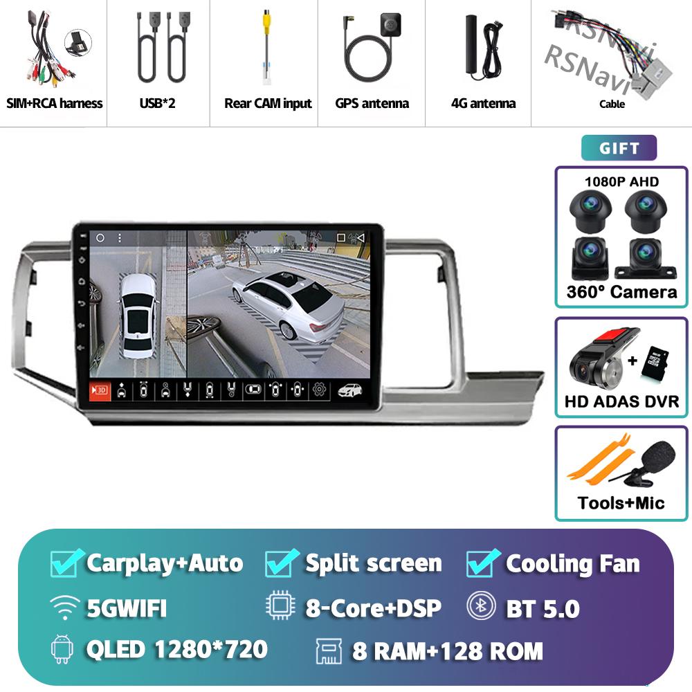 Car Radio Android 14 For HONDA STEPWGN 2009 - 2015 Multimedia Player Video Stereo Lettore IPS Navigation GPS Monitor QLED Screen