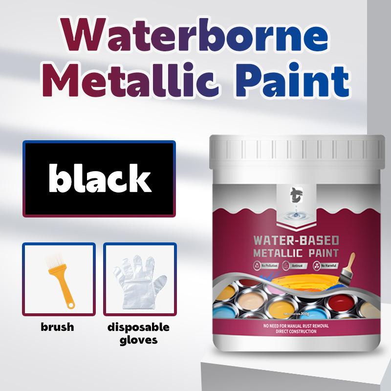 Vernice Metallizzata a Base d'Acqua per Conversione Ruggine Vernice Antiruggine per Strutture in Ferro Grigliati Ristrutturazione e Cambio Colore Vernice