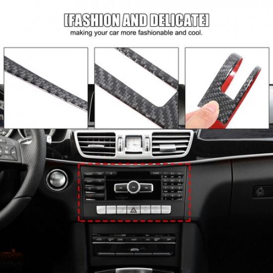Soft Carbon Fiber Center Console AC Switch Sticker For Benz E-Class 2014-2015