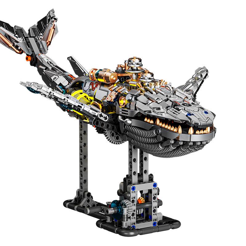 Cross-Border Compatible Lego Bricks: Mechanical Whale Assembly Model - Building Blocks Toy for Boys