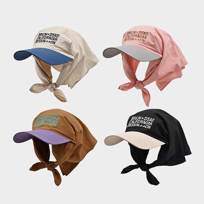 Kopftuchmütze, Damen, Bestickte Buchstaben, Entenschnabelmütze, Herren Sommer, Colorblocking, Dreieckstuch, Baotou Baseballkappe, Personalisierte Hip-Hop-Mütze