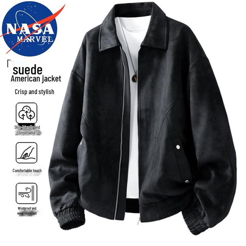 NASA MARVEL Herren Freizeitjacke aus Kunstwildleder
