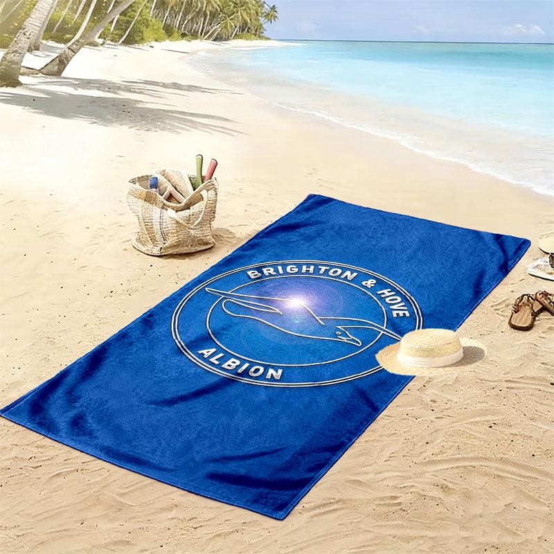 Brighton & Hove Albion Druck Strandtuch, Großes Weiches Schnelltrocknendes Handtuch für Strand Camping Schwimmen