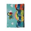 Tayos Little Bus Cartoon Blankets  Flannel Vintage Warm Throw Blankets for Home AutumnWinter