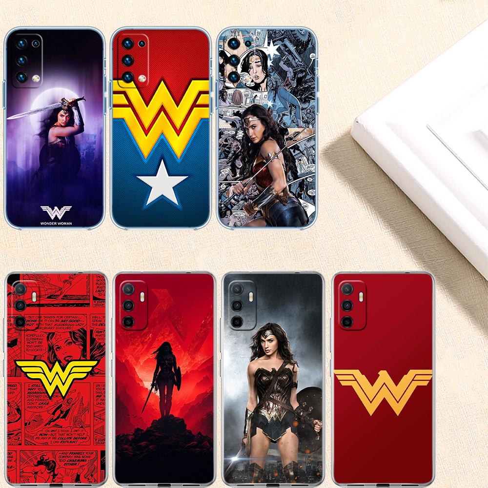 RE64 Wonder Woman Transparent Phone Case for Motorola Moto G7 G8 G9 G84 G85 G73 G24 G15 Z2 Play Power Plus