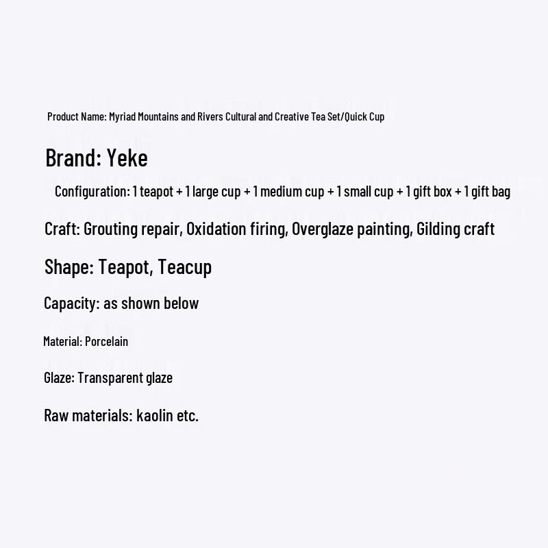 YECOH Portable Ceramic Travel Tea Set