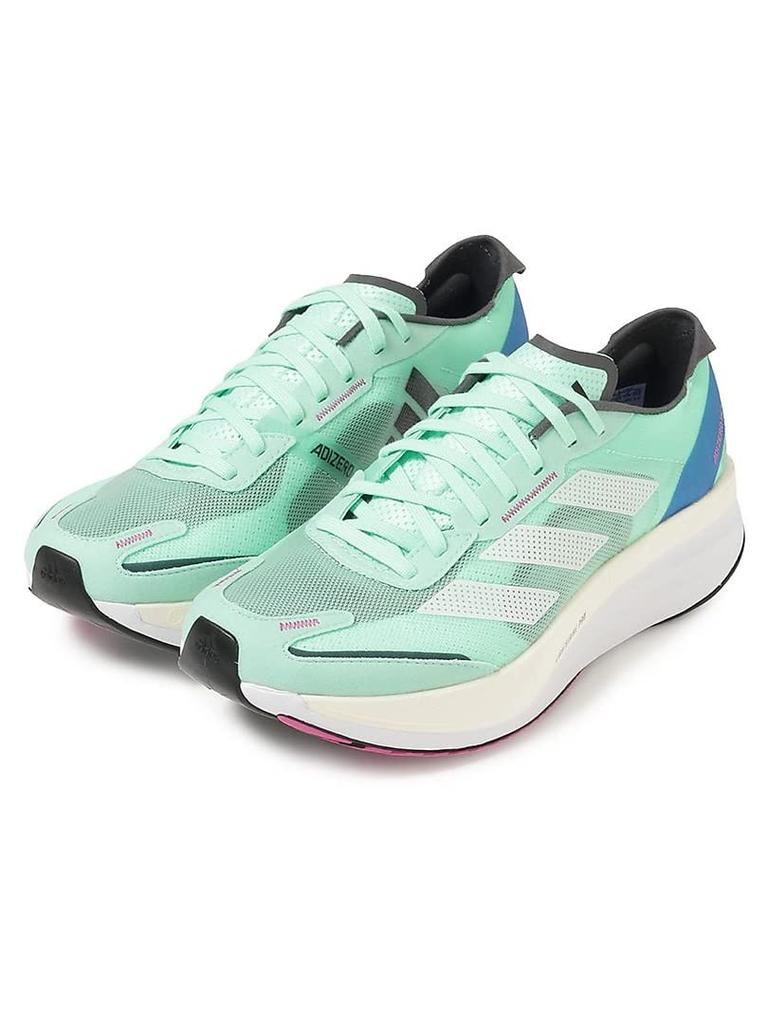 Adidas Adizero Boston 11 Running Pulse White Size cm Men's Shoes, LWE89, Mint/Footwear White/Crystal (GV9064), 25.0