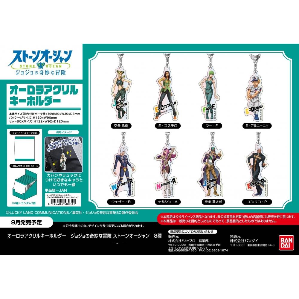 Jojo S Bizarre Adventure Jojo S Bizarre Adventure Aurora Acrylic Keychain Stone Ocean 1box 10pcS