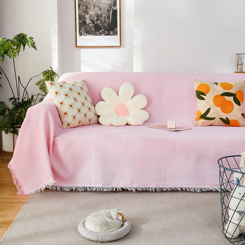 Полотенце для дивана из хлопка и льна — фото 10