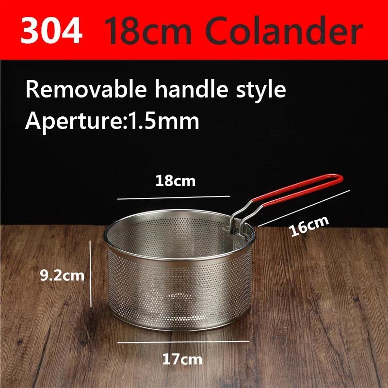 Nerezová ocel 304 horká Fritovací smažící koš Fritovací pánev Filtr Jídlo Cedník Únik oleje Síto na kakao Síťka nudle Knedlíky Sítko