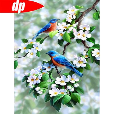 Accessoires de peinture diamant, fleurs, broderie diamant, point de croix, oiseaux, images de strass