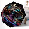 1pc Creative Cool Cat Headphones Automatic Opening and Closing Folding - A Good Choice for Gifts, Fashionable and Convenient Umbrella With Cute C
