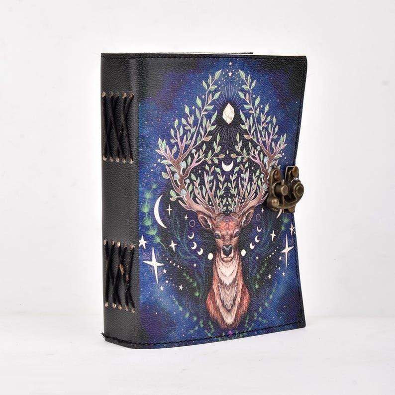 Printed Deer Pocket Diary Notebook With Lock Clasp For Gift/Office Use (5x7 Inch,200 Pages)