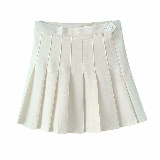 

Slim Girls Womens Thin High Waist Pleated Tennis Skirts Mini Playful Dress L білий