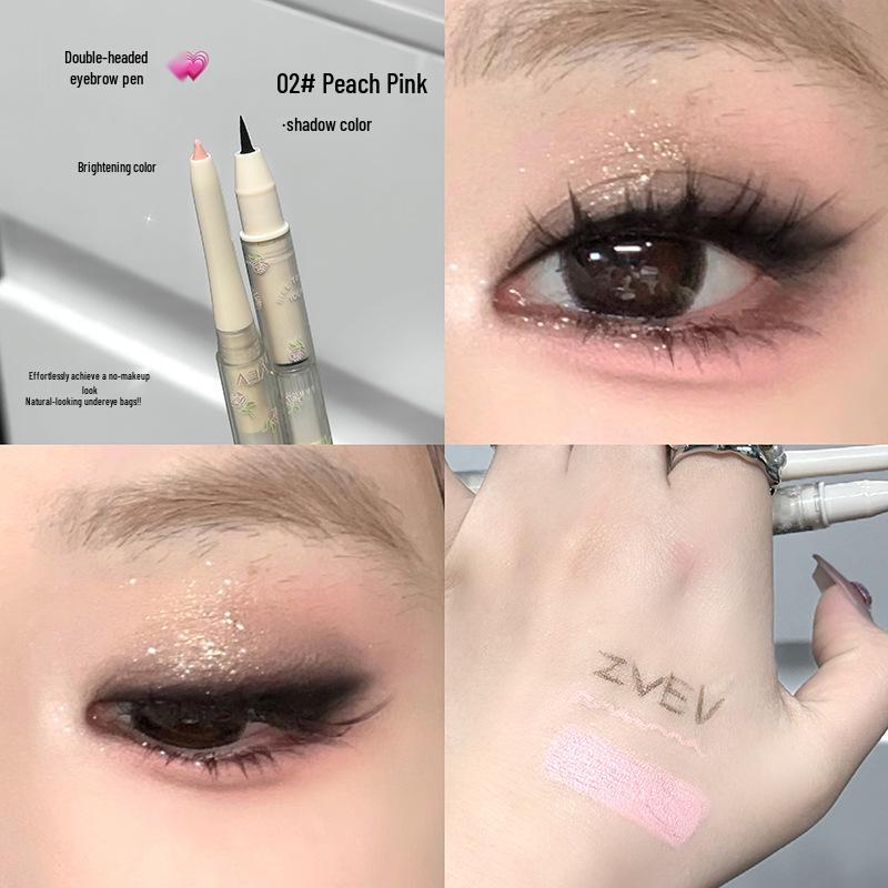 

ZVEV Двусторонний стик для осветления и контуринга под глазами - Жемчужное сияние и матовый хайлайтер для глаз и лица, тени для нижнего века, подводка.