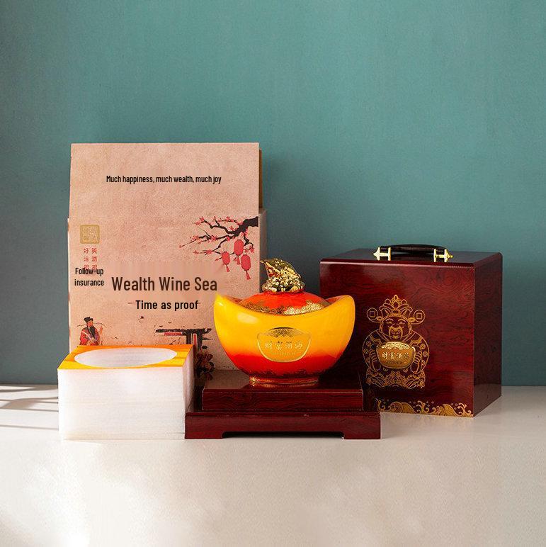 Customizable High-Value Jingdezhen Ceramic Baijiu Wine Bottle with Packaging 2.5L