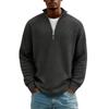 2023 European Ethnic 3D Print Men's Waffle Knit Half-Zip Hoodie