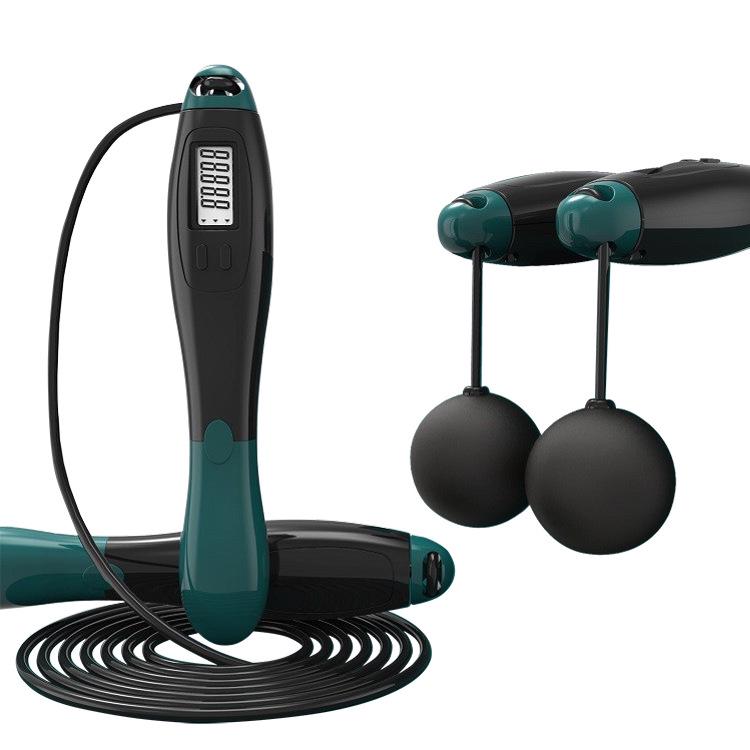 Smart Electronic Counting Jump Rope: Professional Fitness & Training, Cordless and Weighted for Students with Long Steel Wire Option