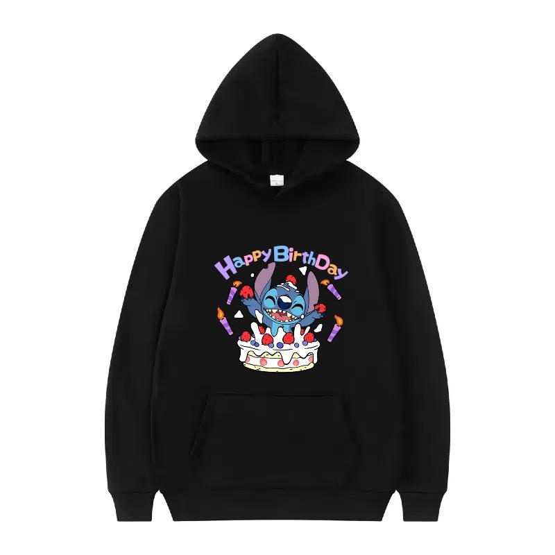 Disney Stitch Pattern Women Hoodies Fashion Sporty Y2k Loose Grey Tops Clothing Pullovers Ladies Cheap Hoodies Sweatshirts