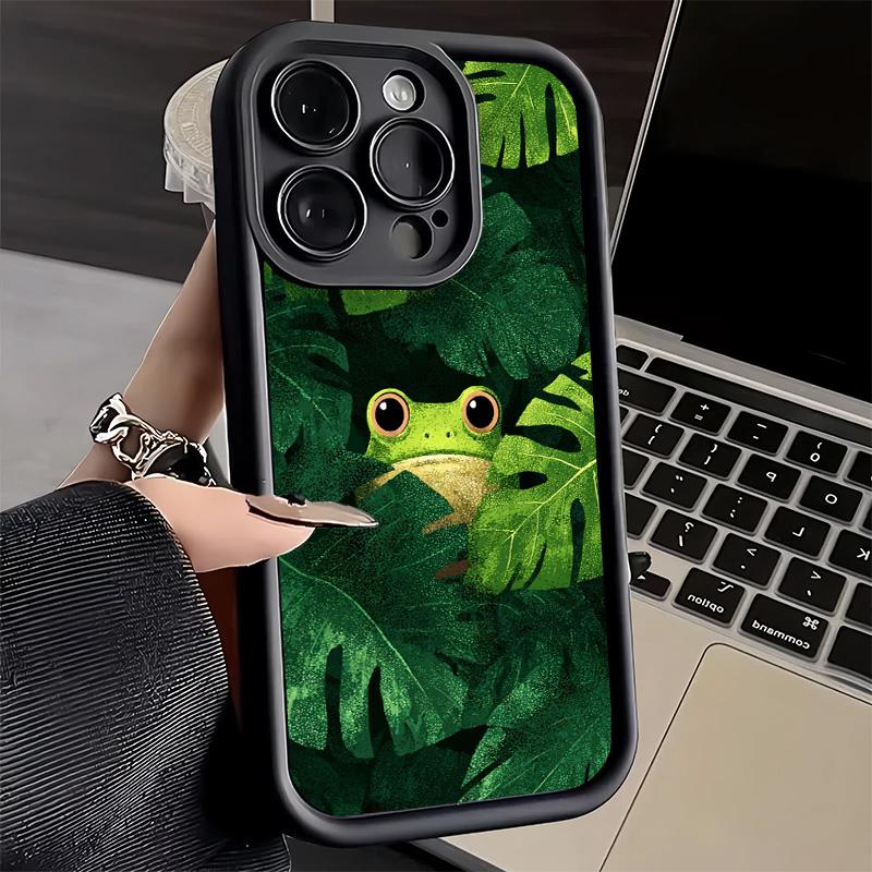 

Чехол для телефона iPhone 17 Air 16E 15 16 Pro Max Милый Мультяшный Лягушонок Чехол 14 Plus 13 12 Mini Мягкий Силиконовый Fundas iPhone 12 Mini