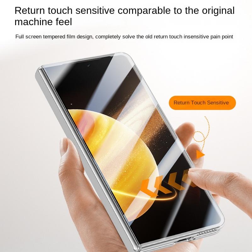 Magsafe Magnetic Transparent Privacy Screen Tempered Glass Protector Case For Honor Magic V3 Spring Hinged Holder Back Cover