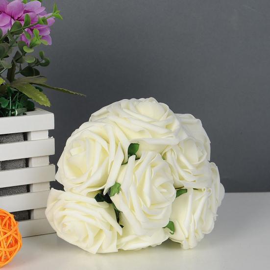 10 st Konstgjorda falska PE Rose Flower DIY Bröllop Hem Party Dekoration