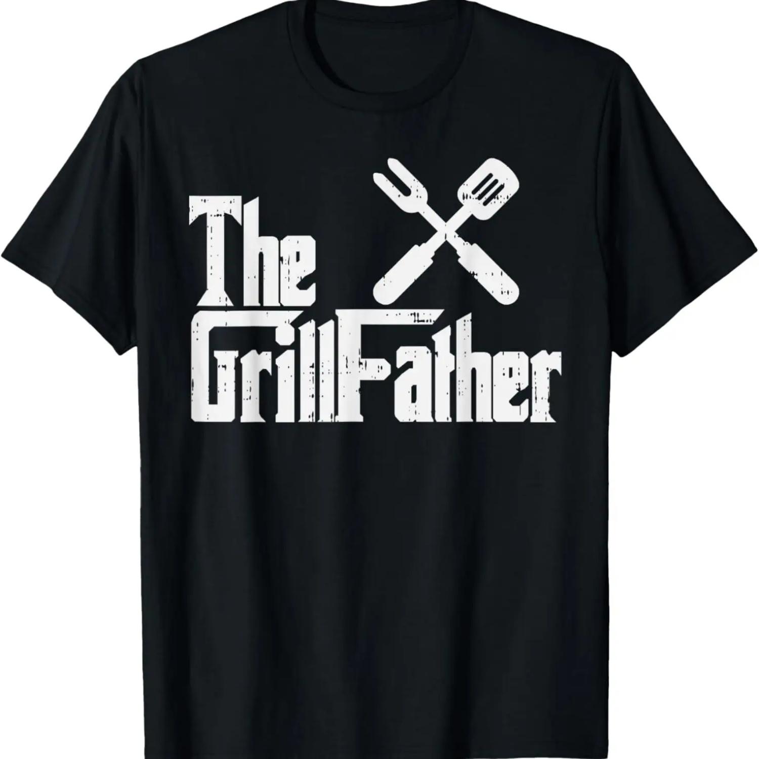

Grill Father Funny Grilling Parody Dad Papa Husband Men Gift T-Shirt XXXXXL чорний