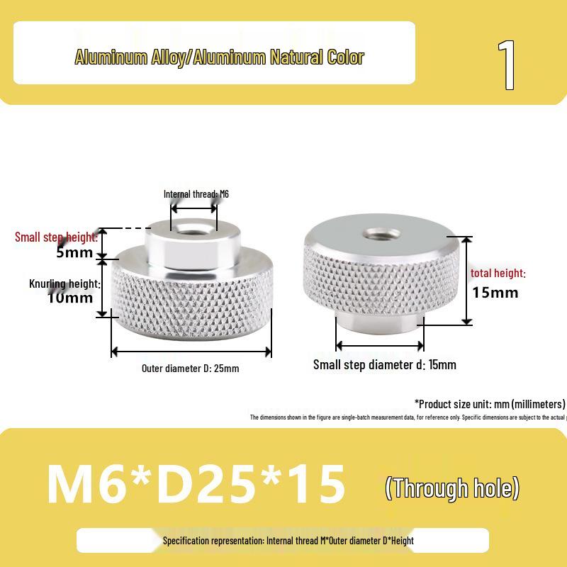 National Standard Aluminum Knurled Hand-Twist Nut M3-M10