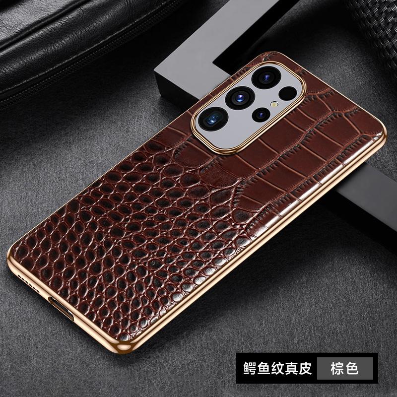 Genuine Cowhide Leather Phone Case for Samsung Galaxy S 25 S24 S23 S25 Ultra S25 Plus S25+ Luxury Back Cover