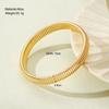 Gold Color Elastic Bracelet For Women Punk Wide Chunky Metal Spiral Bangle Female Fashion Party Jewelry Accessories Gift