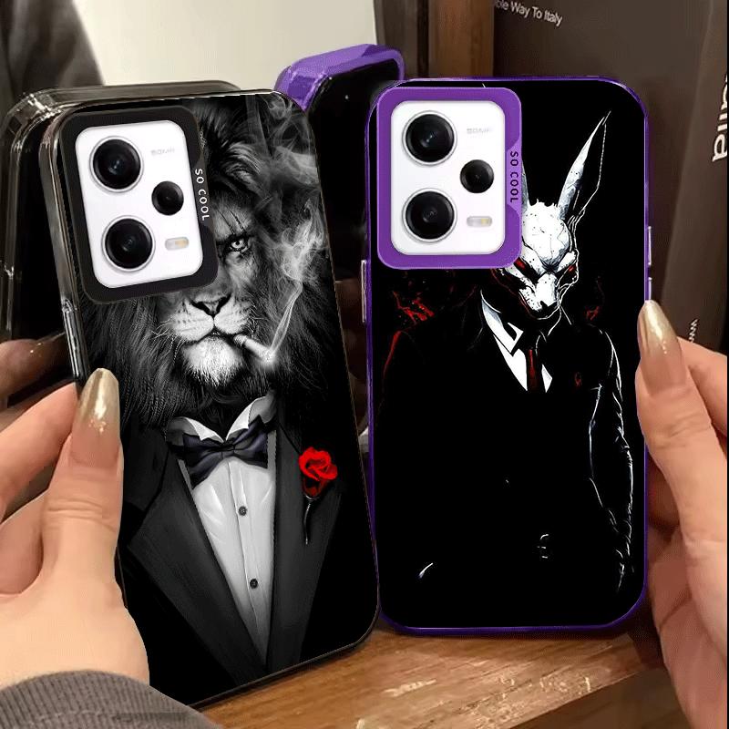 Man Suit Shirt Tie Cool Shockproof Phone Case for Xiaomi Redmi Note 15 14 13 12 Pro Plus 11 11S 11T 5G Cover Anti Fall Fundas