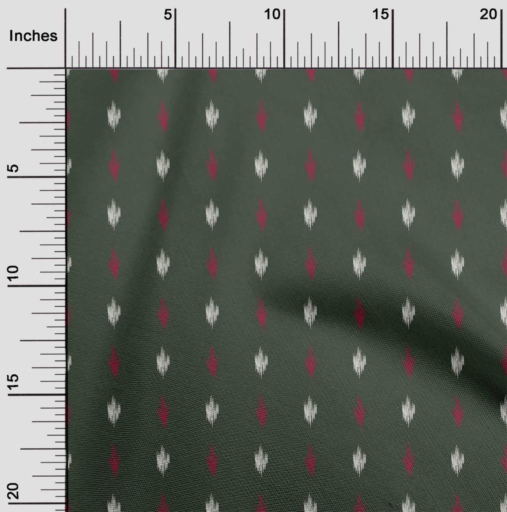 oneOone Cotton Flex Dark Mustard Fabric Small Motif Ikat Sewing Craft Projects Fabric Prints By Yard 40 Inch