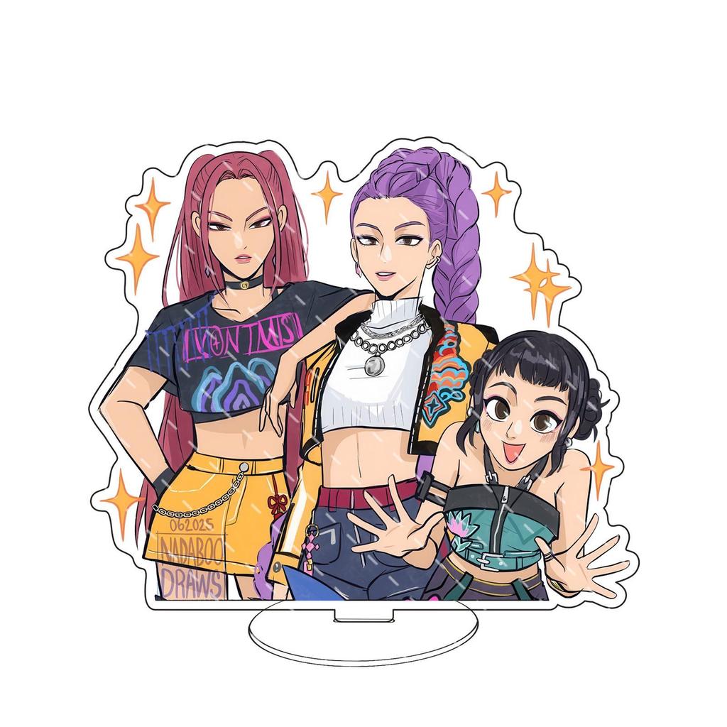 K-Pop Dämonenjäger Charakter Standmodell Gruppe Jäger Rumi Ejia Audrey Figur Acryl Displayständer Anime Dekor Mädchen Geschenk