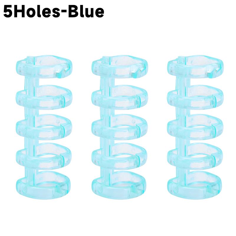 3-1Pcs 3/5Holes Loose Leaf Binders Book Rings Translucent Binding Spines Combs Snap Split for DIY Diary Notebook School Supply