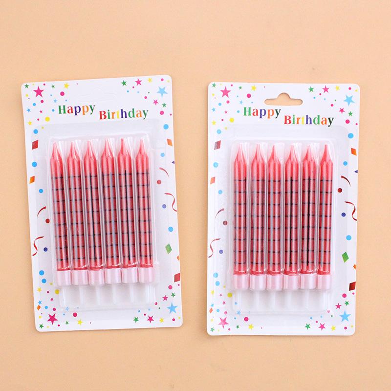 Ins Style Spider-Man Themed Printed Cake Candles 6 Personalized Red Candles for Birthday Party