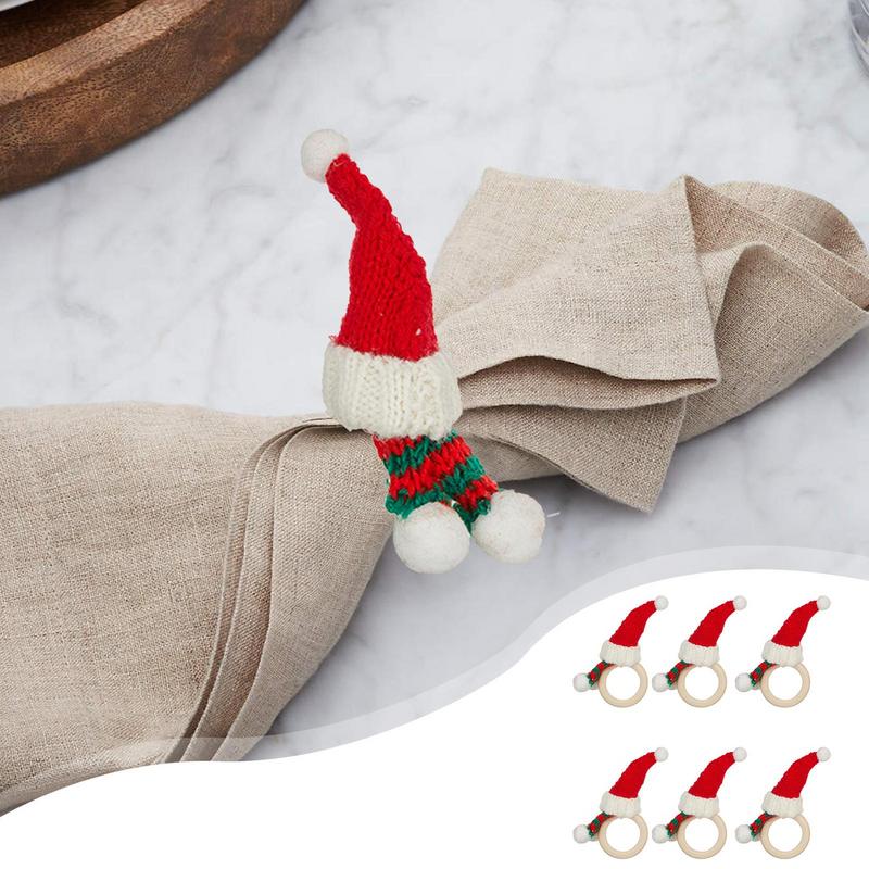 Wedding Napkin Rings Christmas Napkin Holder Kit Christmas Hat Design Christmas Napkin Rings For Family Table Decorations