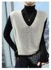 Women's 2024 Spring/Autumn Loose Cashmere V-neck Sleeveless Knit Vest
