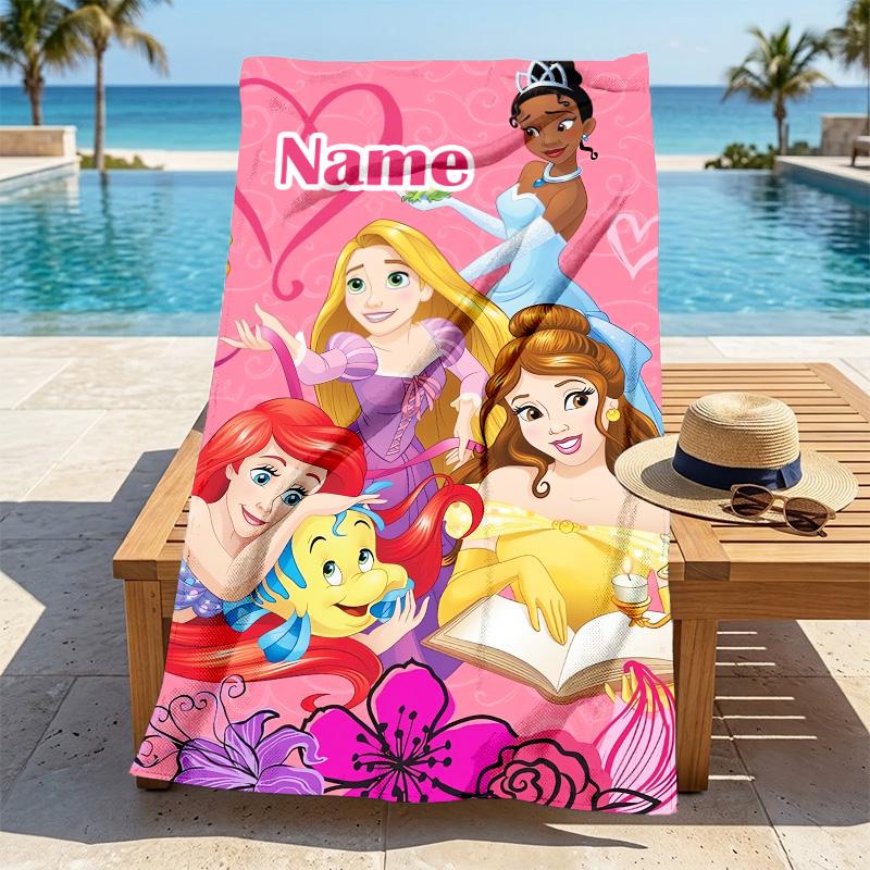 Custom Name Lights Stylish Digital Printing Beach Towel Quick‑Drying Absorbent Blanket for Beach Pool Gym Travel