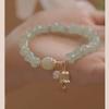 Qinggeyin Natural Aventurine and Hetian Jade Pearl Bracelet for Women, New Style, Light Luxury, Niche, High-end Feel