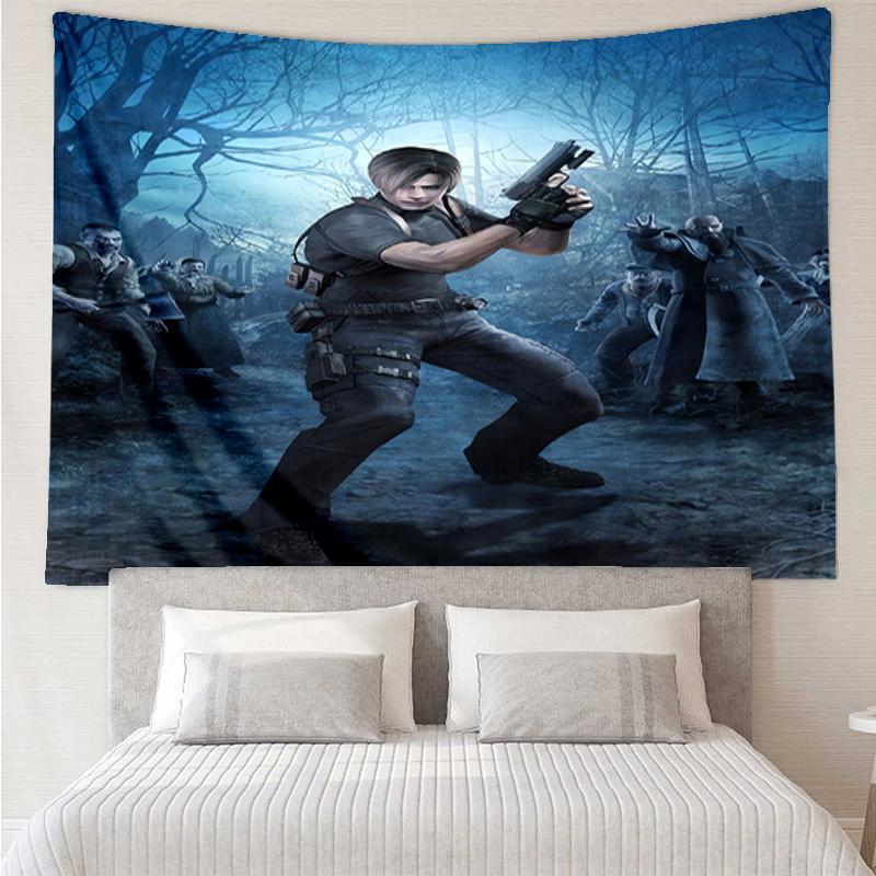 Resident-Evil Print Tapestry, Backdrop, Easy Setup, Ideal for Bedroom, Office & Living Room, with Aesthetic Wall Hanging Decor.