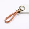 Keychain for Men and Genuine Vintage Horseshoe Key Car Key Portable [Rockyu] Women, Leather, Cowhide, Brass-Look, Shape, Simple, Handmade, Holder,