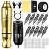 DM Tattoo-Maschinen-Set Professionelle Rotations-Tattoo-Maschine mit Cinch-Schnittstelle Tattoo-Stromversorgung Nadeln Tintennapf für Tattoo-Anfänger