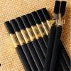 NHZHIW Black Melamine Chopsticks (10 Pairs)