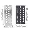 2 PCS Stainless Steel Drill Bit Gauge 1/16 Inch to 1/2 Inch 29-Holes Drill Bit Size Gauge Silver Black