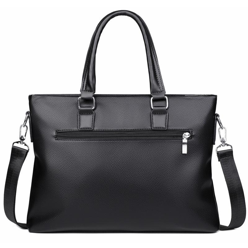 Men's Wear-Resistant Leather Laptop Briefcase - Large Capacity Crossbody/Shoulder Bag