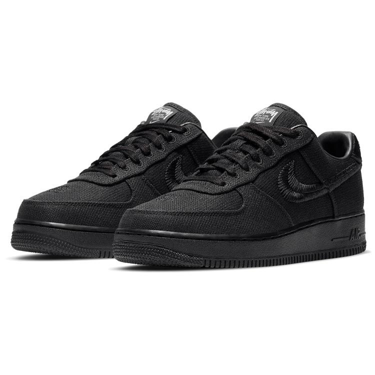 Nike X Stussy Air Force 1 Low 'Triple Black' Men's CZ9084-001
