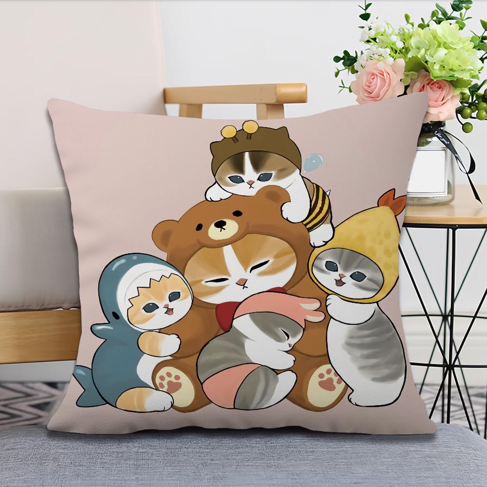 cushion cover m-Mofusand soft Comfortable Pillow Case Cute for Cartoon Sofa Living Room Home office Decor Protective Covers