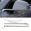 Chrome Steel Rear View Side Mirror Strip Decor Trim For Tesla Model Y 2020-2023