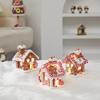 Gingerbread House Tree Topper Light Up Mini Gingerbread House Ornaments Soft Clay Fairy Tale Candy House For Christmas Tree