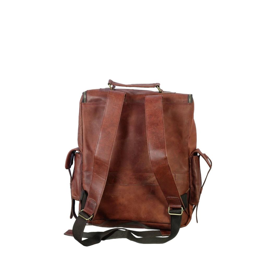 Buffalo Hunter Leather Backpack Rucksack Casual Travel Laptop Bag Unisex
